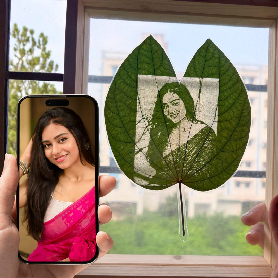 Personalized Photo Leaf Engraving