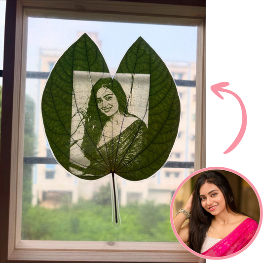 Personalized Photo Leaf Engraving